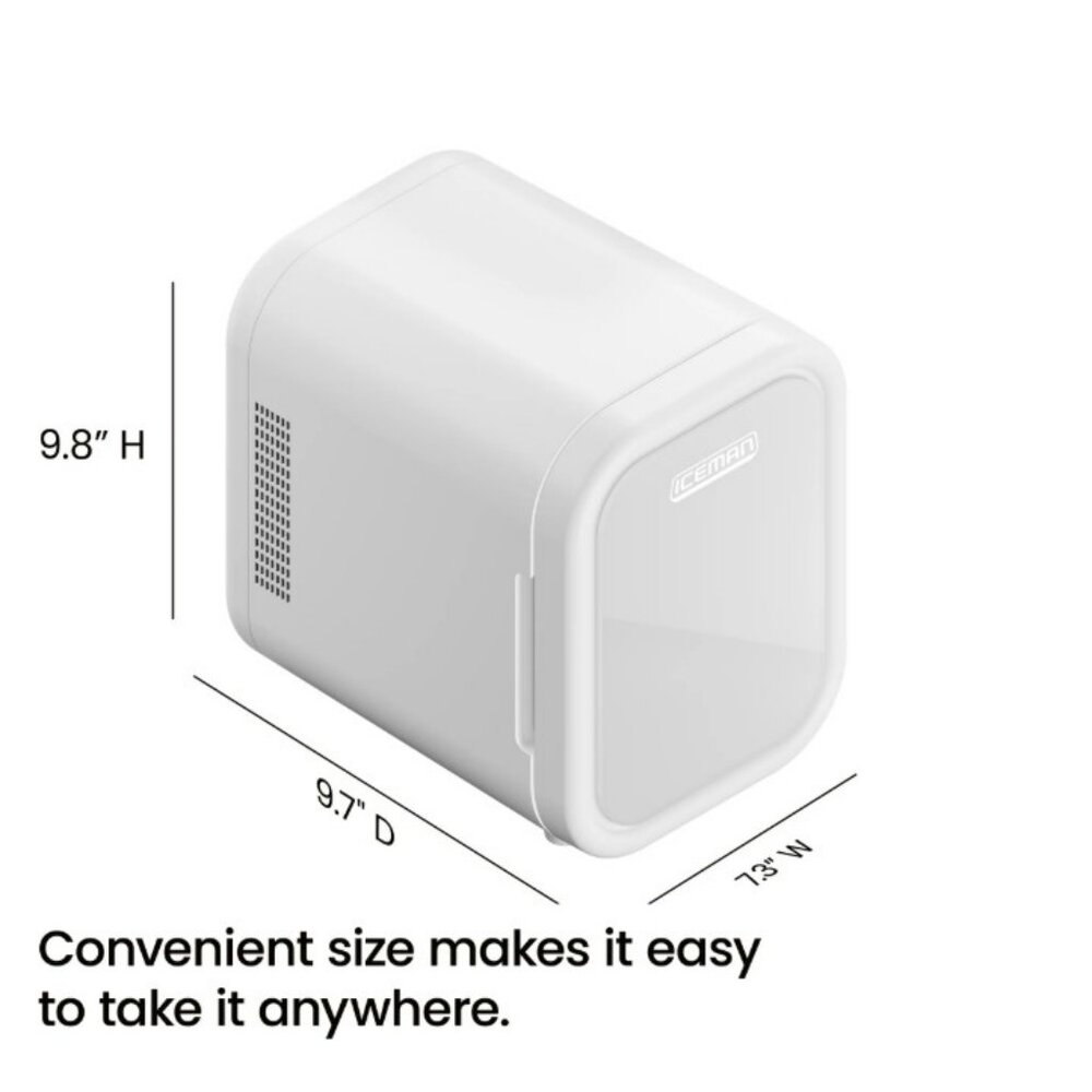The Iceman RJ48-V2-6-WHITE Portable Mini Corded Electric Refrigerator - NWT - Picture 3 of 4